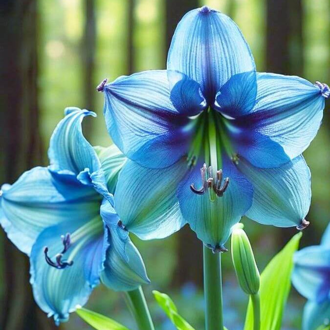 Blue Belladonna Amaryllis Seeds - Heirloom Flower Garden Seeds for Growing