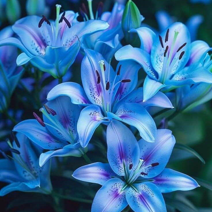 Blue Lily Seeds - Heirloom Flower Garden Seeds for Growing