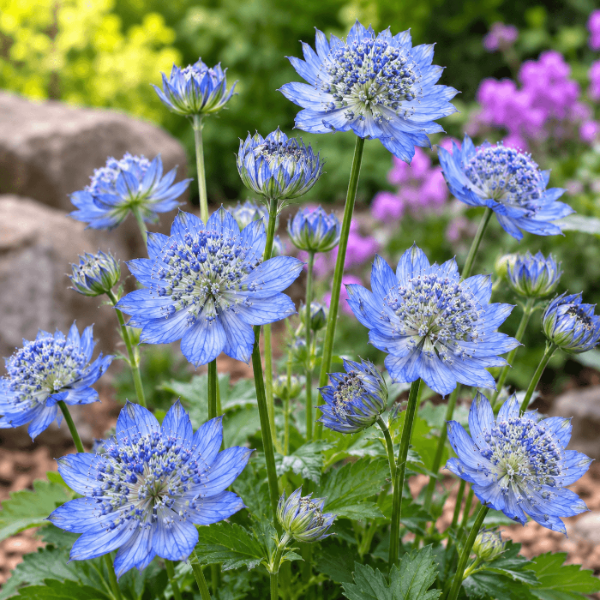 Blue Masterwort Seeds - Heirloom Flower Garden Seeds for Growing