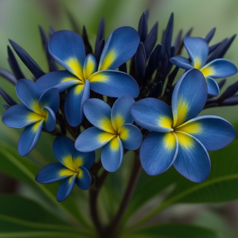 Blue & Yellow Plumeria Seeds - Heirloom Flower Garden Seeds for Growing
