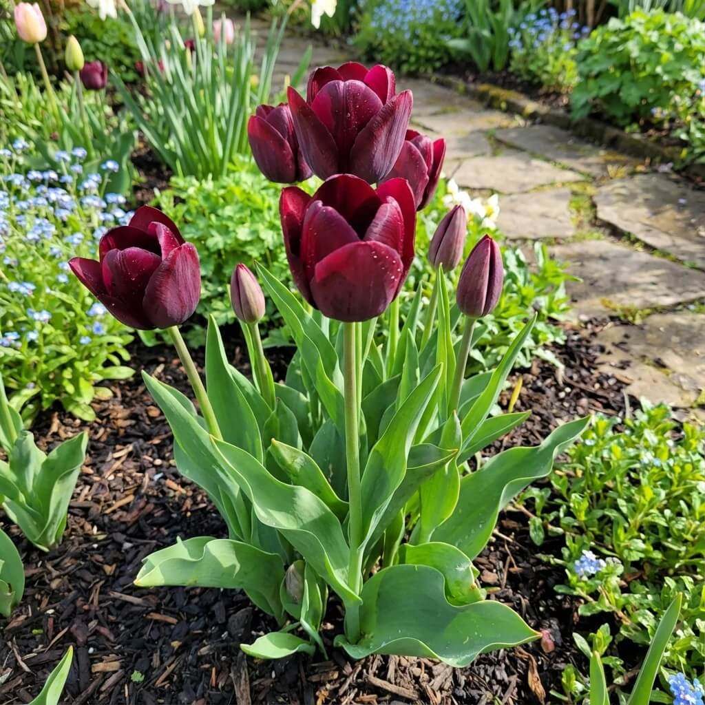 Elegant Maroon Tulip Seeds - Heirloom Flower Garden Seeds for Growing