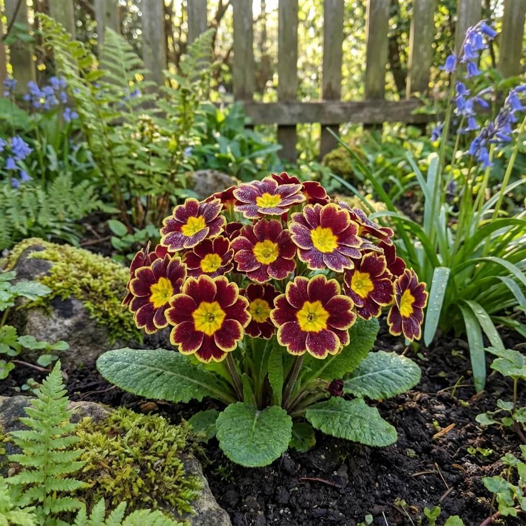 Maroon and Yellow Primrose Seeds -  Heirloom Flower Garden Seeds for Growing
