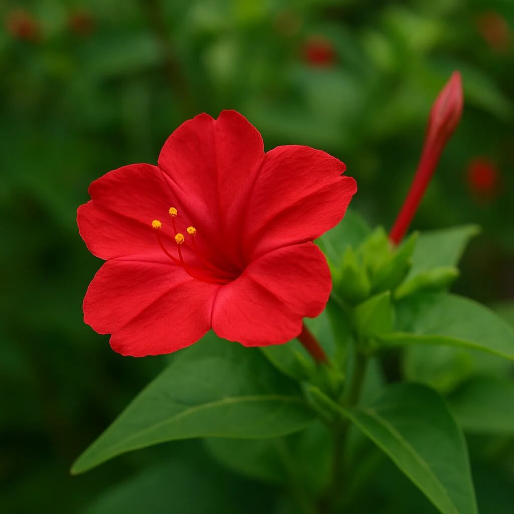 Mirabilis jalapa Red Four O'Clock Seeds - Heirloom Flower Garden Seeds for Growing