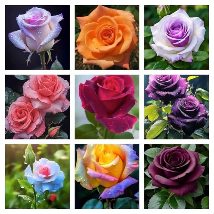 Mixed Rose Colors Rosa spp. Seeds - Heirloom Flower Garden Seeds for Growing