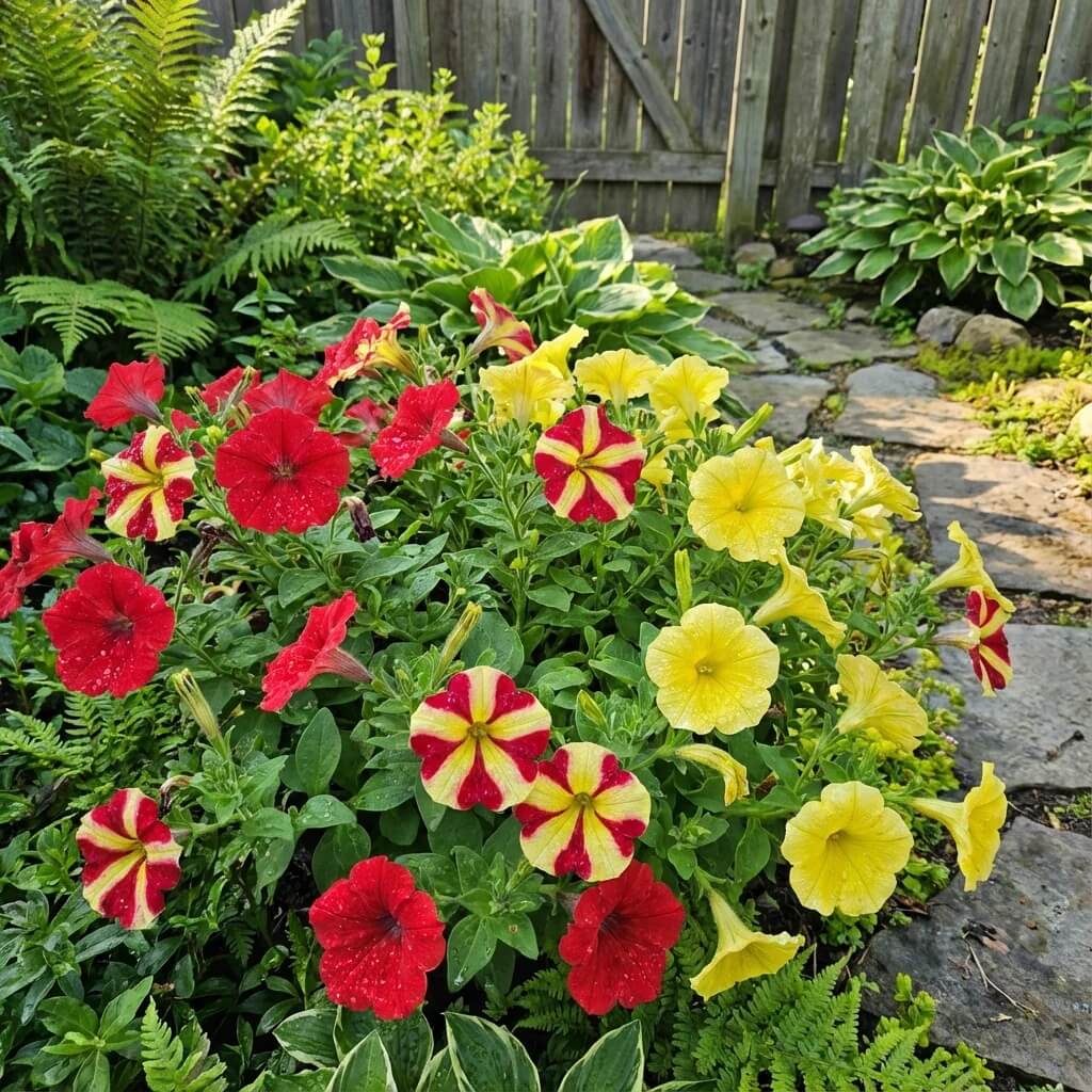 Red & Yellow Petunia Seeds - Heirloom Flower Garden Seeds for Growing