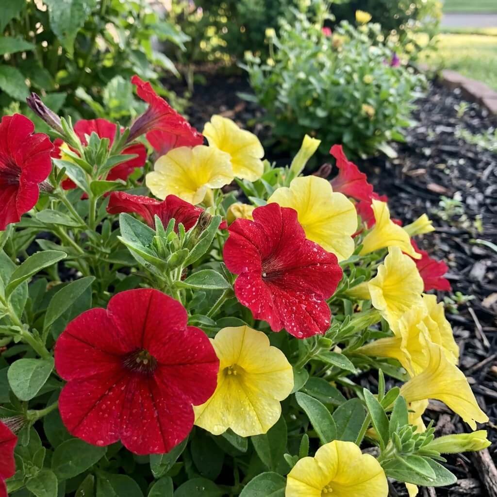 Red & Yellow Petunia Seeds - Heirloom Flower Garden Seeds for Growing